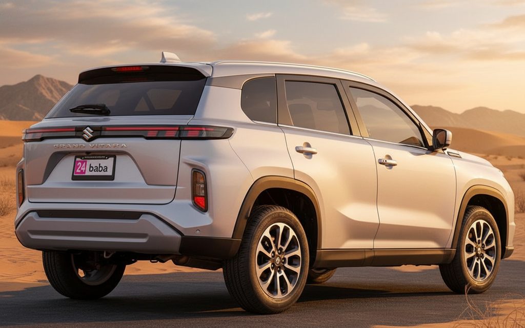 Suzuki Vitara 2023 Grey rear view showing taillights – rental in Dubai