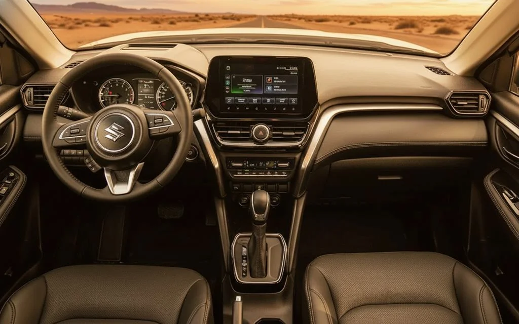 Suzuki Vitara 2023 interior view showing trim – rental in Dubai