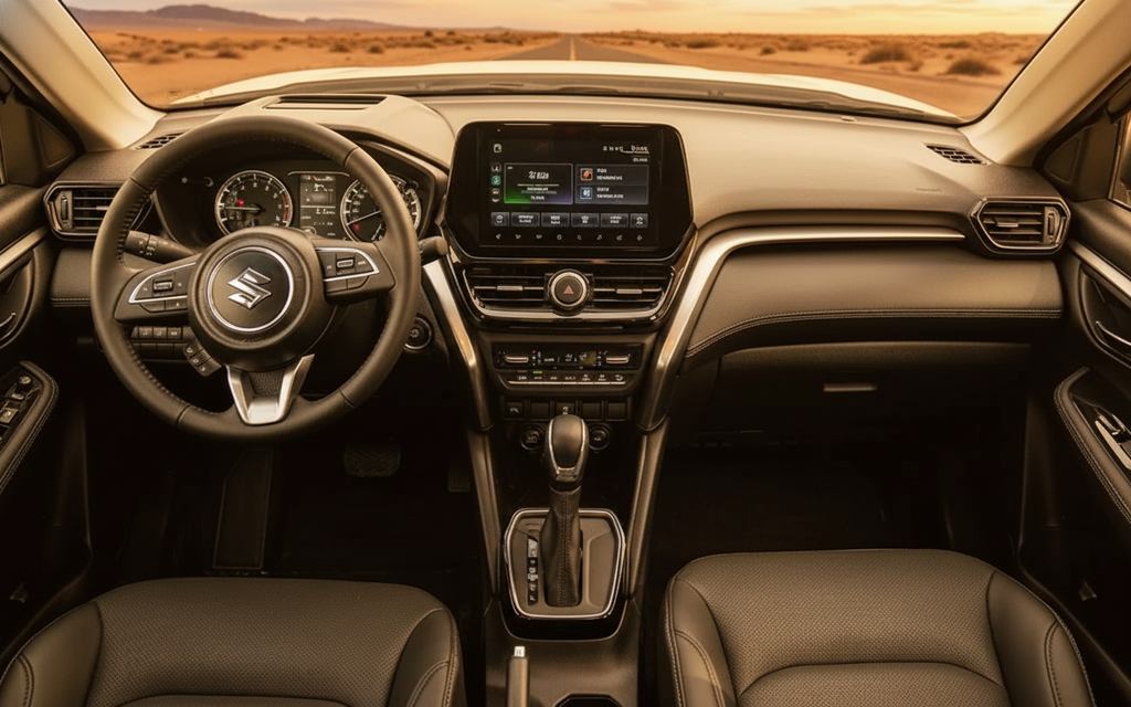 Suzuki Vitara 2023 interior view showing trim – rental in Dubai