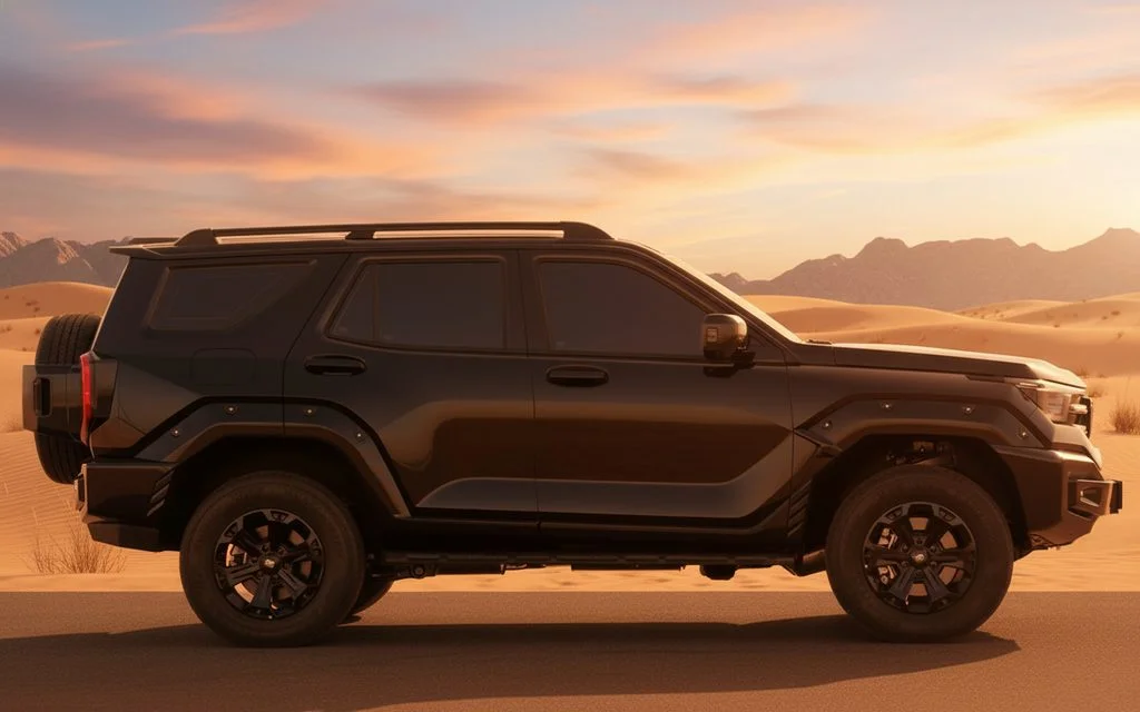 Tank 400 2024 Black side profile – rental in Dubai