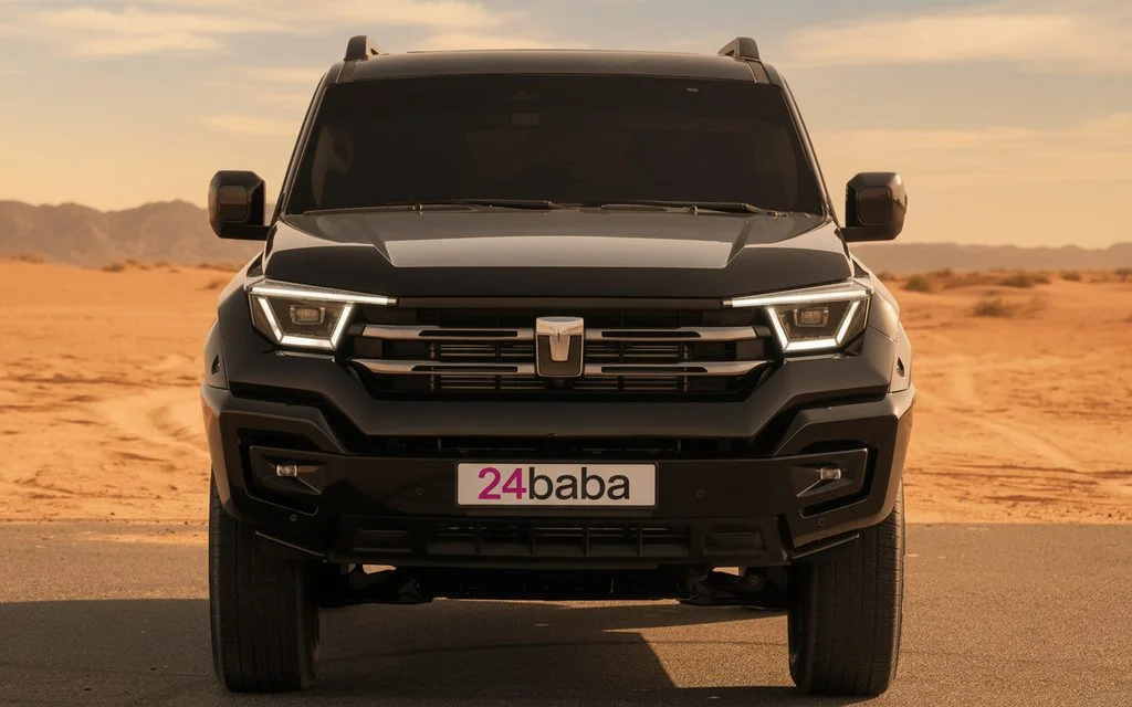 Tank 400 2024 Black front view with headlights – rental in Dubai