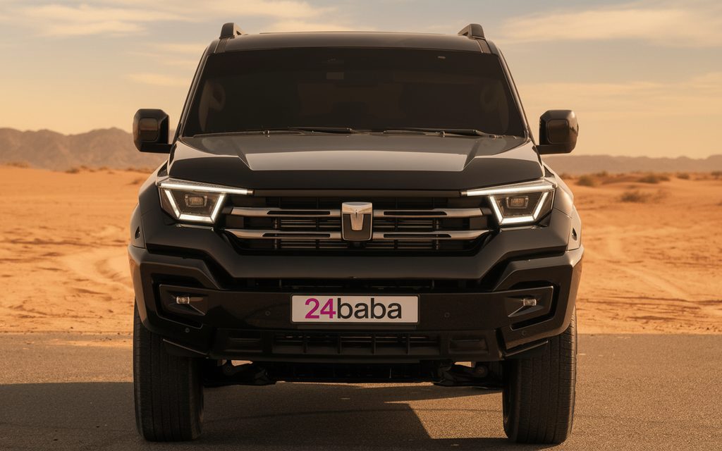 Tank 400 2024 Black front view with headlights – rental in Dubai