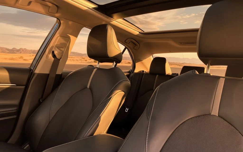 Toyota Camry 2020 leather seats and cabin – rental in Dubai