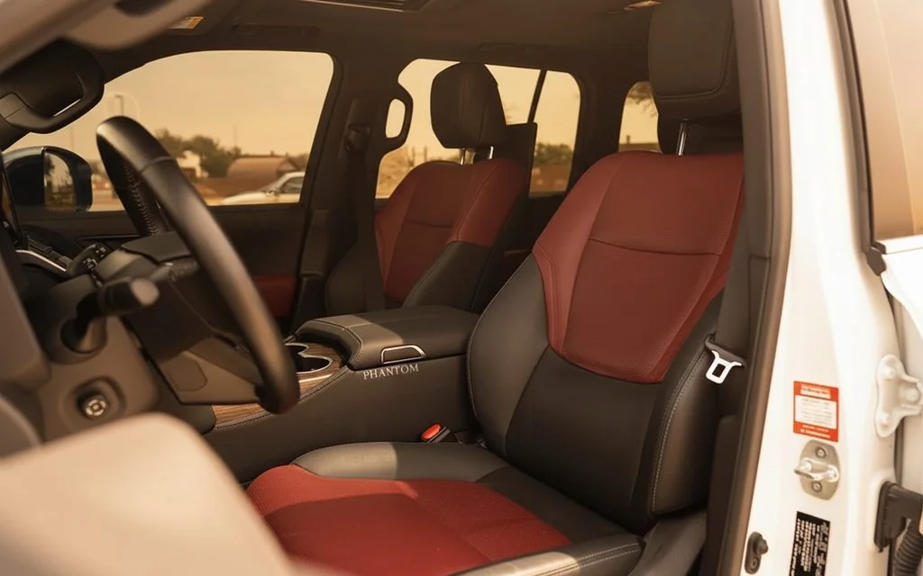 Toyota LandCruiser 2022 leather seats and cabin – rental in Dubai