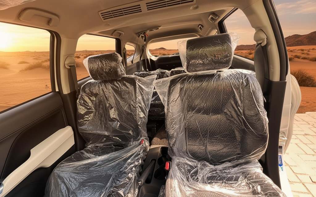 Toyota Rush 2023 leather seats and cabin – rental in Dubai