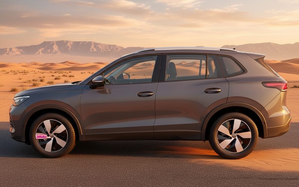 Volkswagen Tiguan 2025 Grey side profile – rental in Dubai