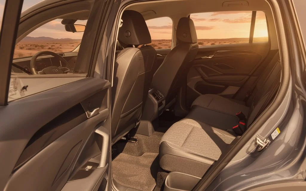 Volkswagen Tiguan 2025 interior view showing trim – rental in Dubai