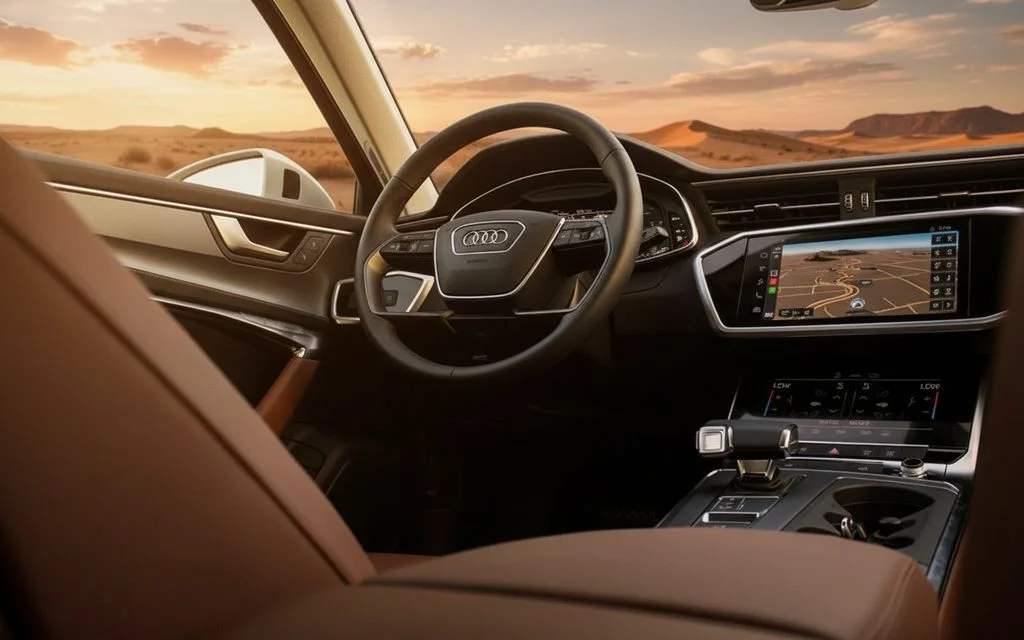 Audi A6 2024 interior view showing trim