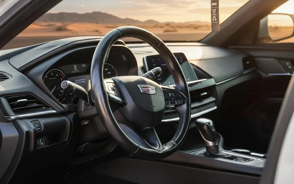 Cadillac Ct4 2020 interior view showing trim – rental in Dubai