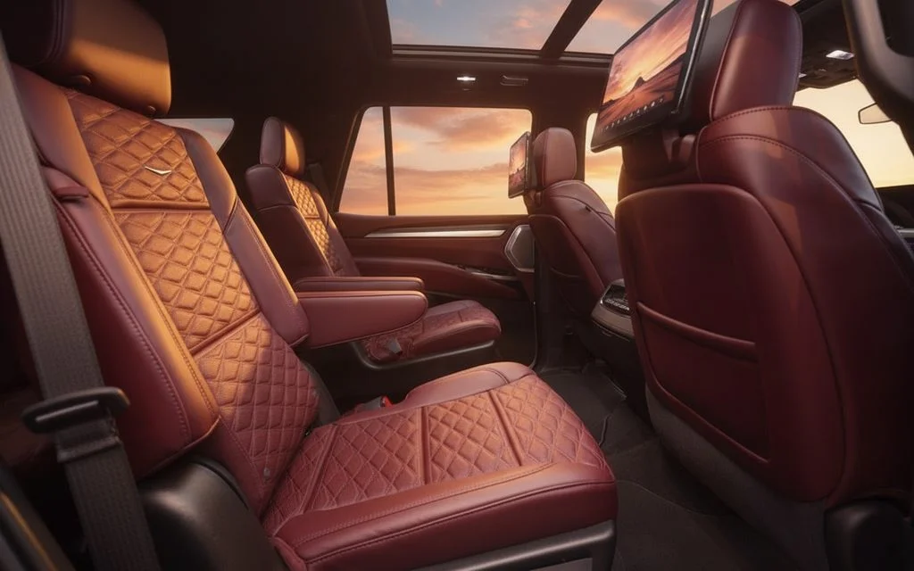 Cadillac Escalade 2025 leather seats and cabin – rental in Dubai