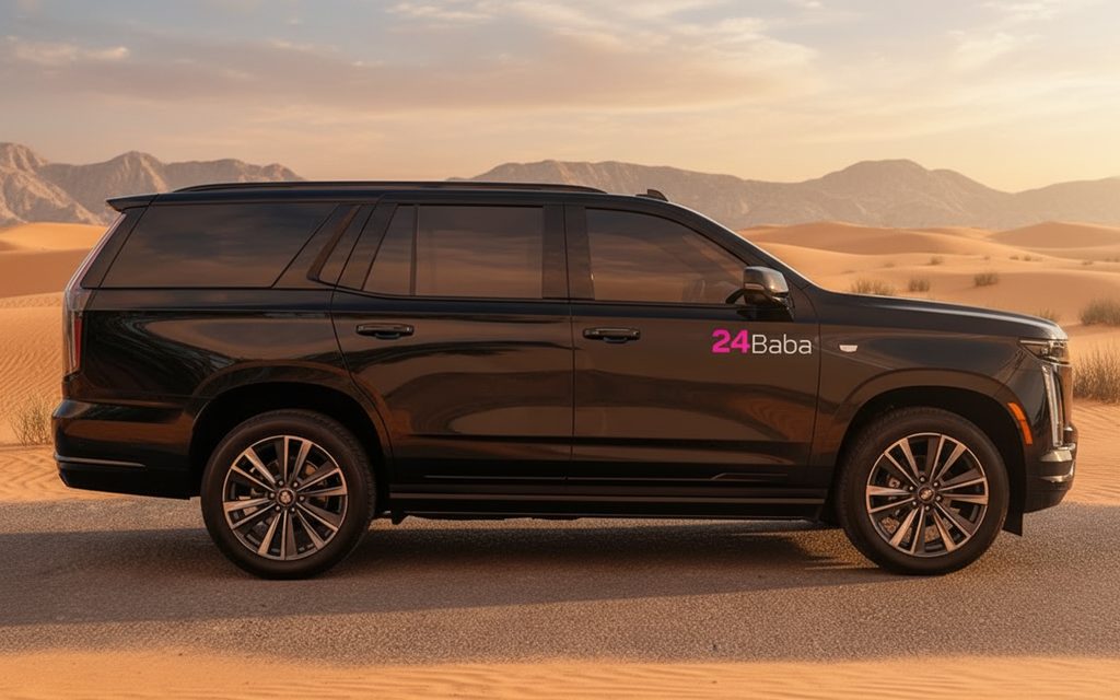 Cadillac Escalade 2025 Black side profile – rental in Dubai