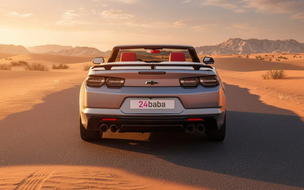 Chevrolet Camaro 2024 Silver rear view showing taillights