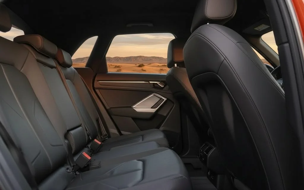 Audi Q3 2022 leather seats and cabin – rental in Dubai