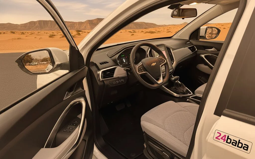 Chevrolet Captiva 2024 interior view showing trim – rental in Dubai