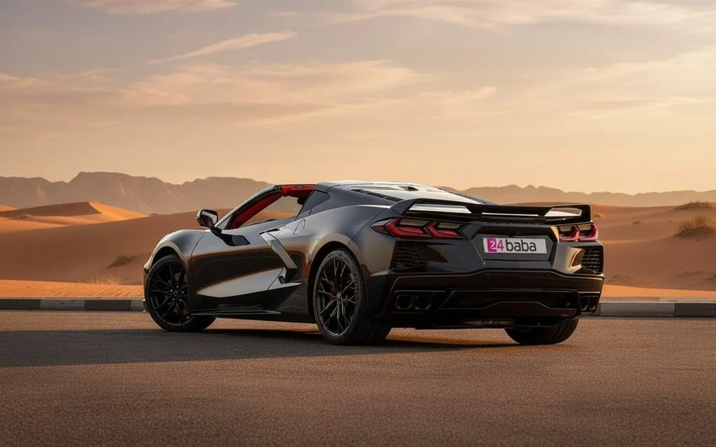 Chevrolet Corvette 2023 leather seats and cabin – rental in Dubai
