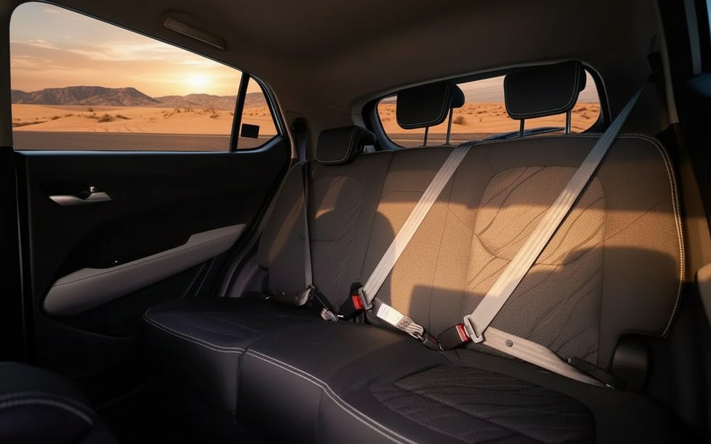 Chevrolet Groove 2024 leather seats and cabin – rental in Dubai