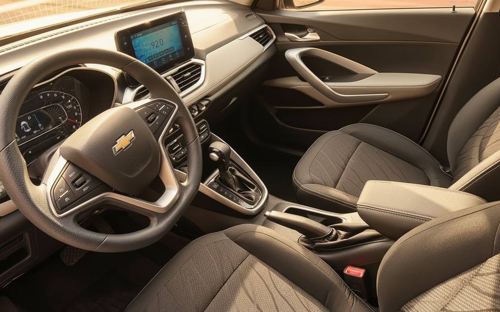 Chevrolet Groove 2023 interior view showing trim – rental in Dubai