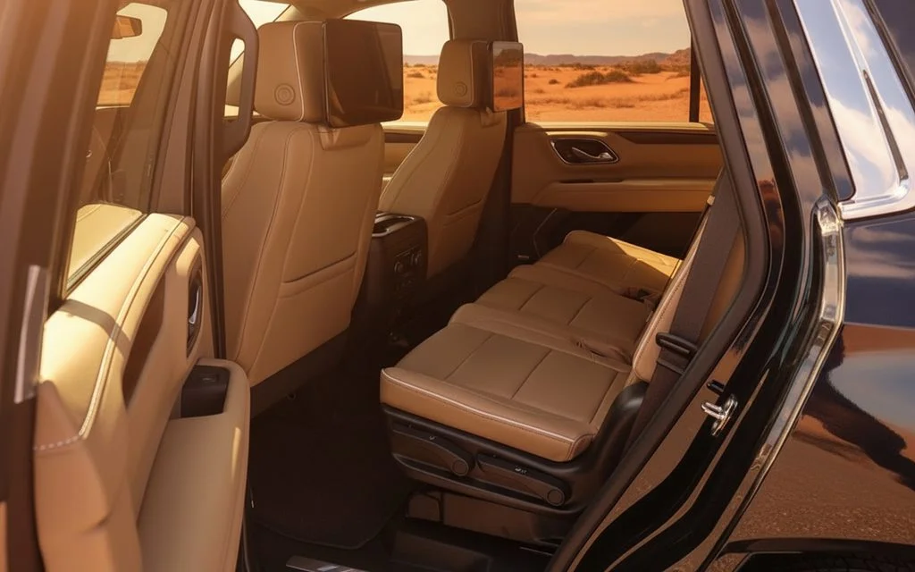 Chevrolet Tahoe 2022 leather seats and cabin – rental in Dubai