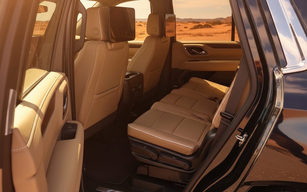 Chevrolet Tahoe 2022 leather seats and cabin – rental in Dubai