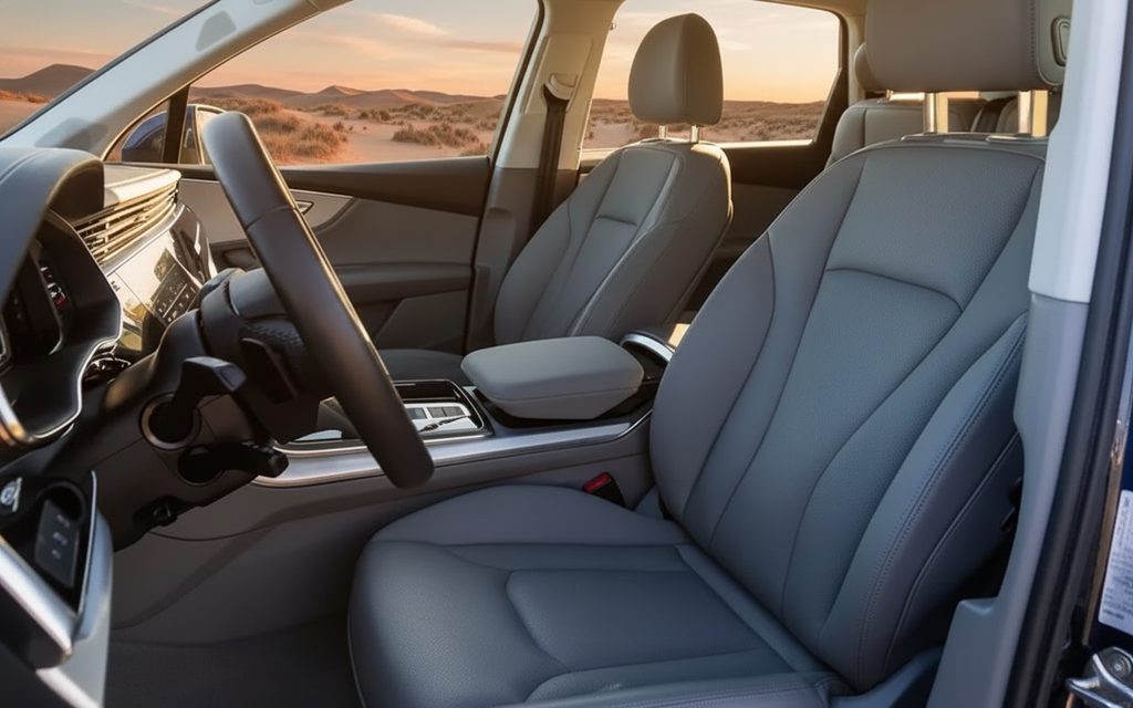 Audi Q7 2024 leather seats and cabin – rental in Dubai