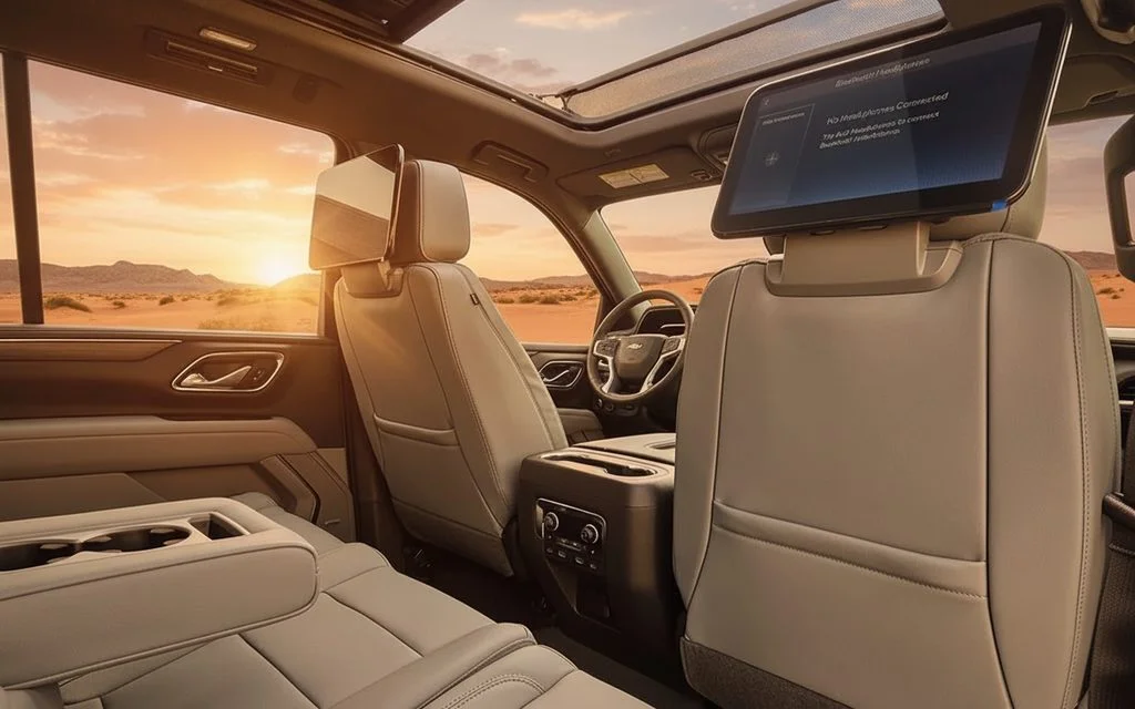 Chevrolet Tahoe 2024 leather seats and cabin – rental in Dubai