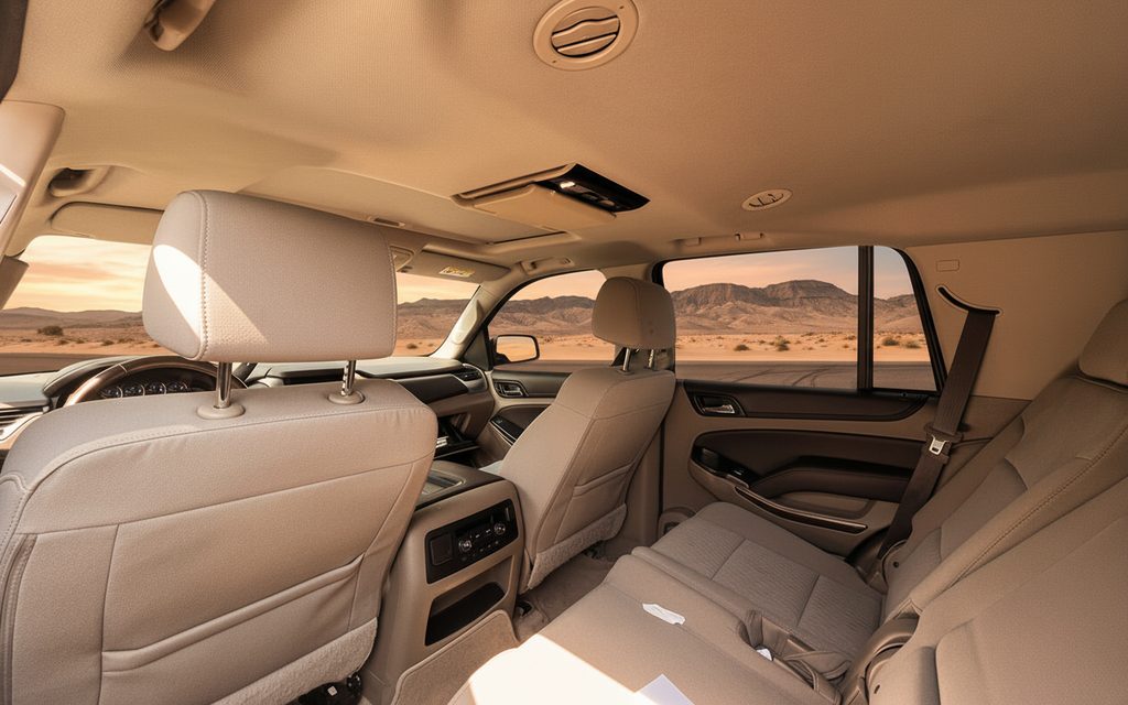 Chevrolet Tahoe 2025 leather seats and cabin – rental in Dubai
