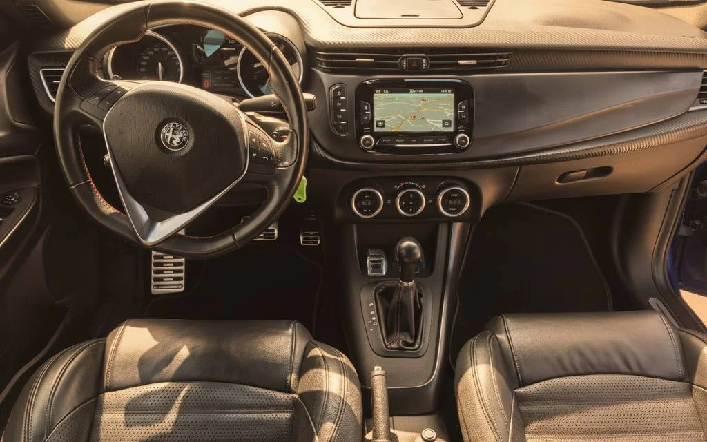 AlfaRomeo Giulietta 2020 interior view showing trim – rental in Dubai