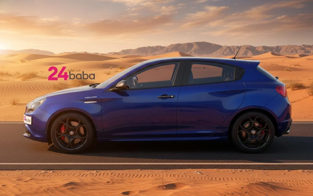 AlfaRomeo Giulietta 2020 Blue side profile – rental in Dubai