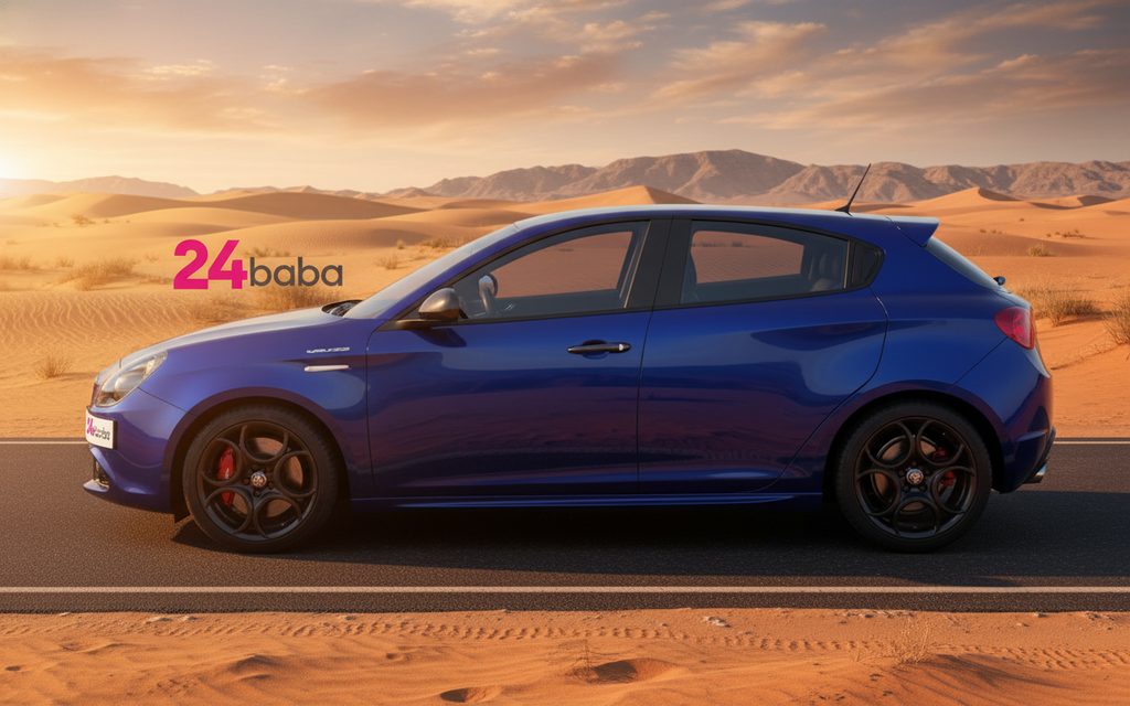 AlfaRomeo Giulietta 2020 Blue side profile – rental in Dubai