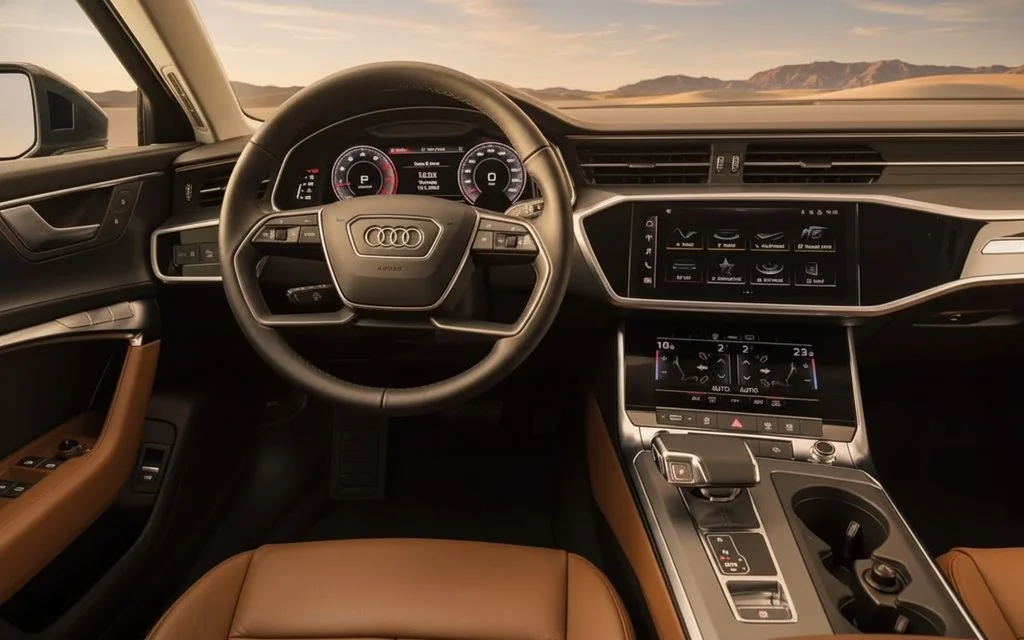 Audi A6 2022 interior view showing trim