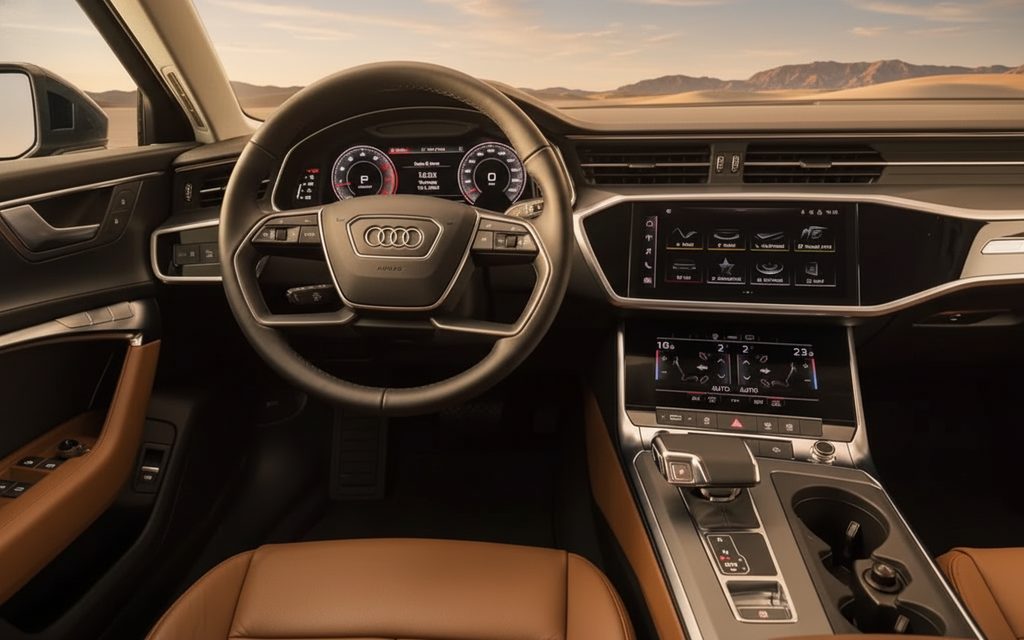 Audi A6 2022 interior view showing trim