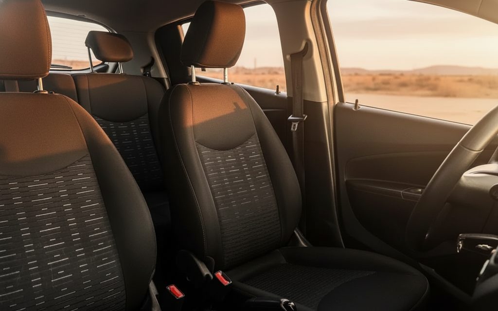 Chevrolet Spark 2020 leather seats and cabin – rental in Dubai