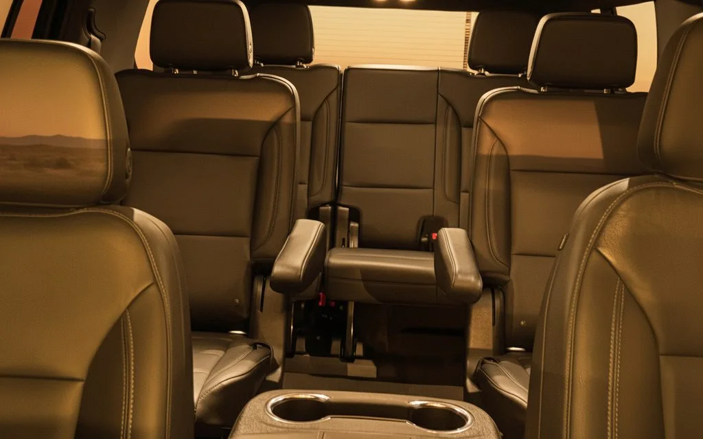 Chevrolet Suburban 2023 leather seats and cabin – rental in Dubai