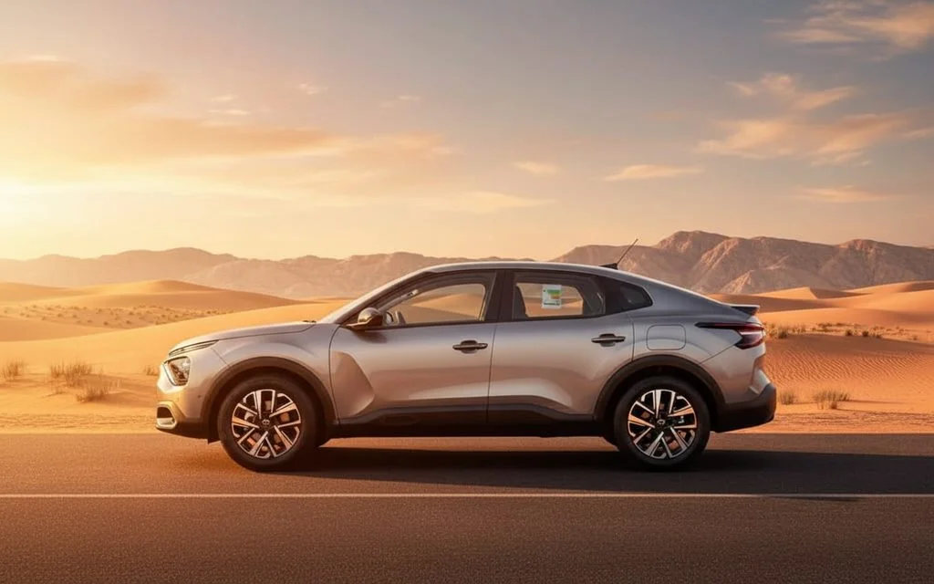 Citroen C4 2026 Grey side profile – rental in Dubai