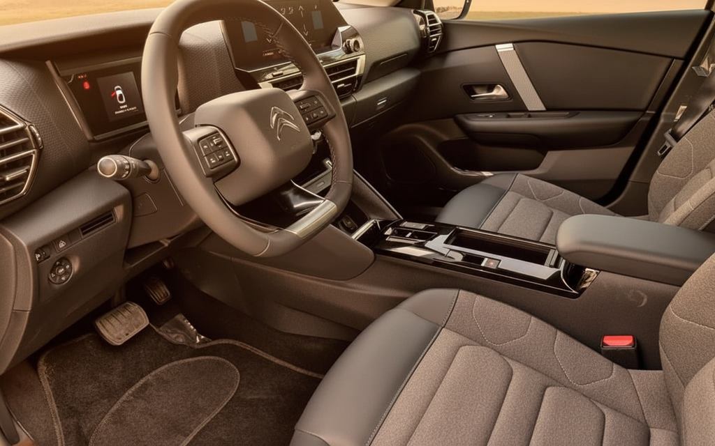 Citroen C4 2022 interior view showing trim – rental in Dubai