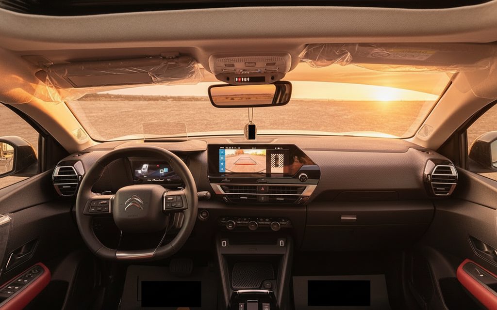 Citroen C4 2024 interior view showing trim – rental in Dubai