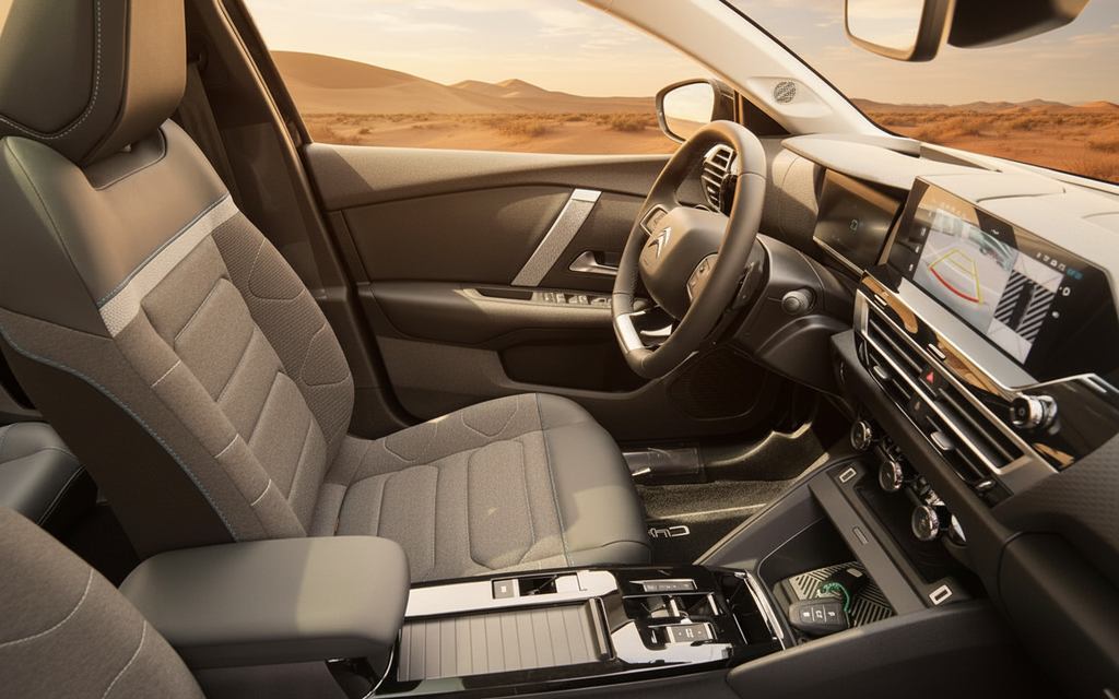 Citroen C4 2025 leather seats and cabin – rental in Dubai