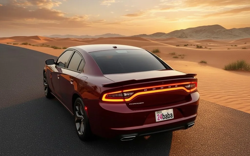 Dodge Charger 2020 Red rear view showing taillights