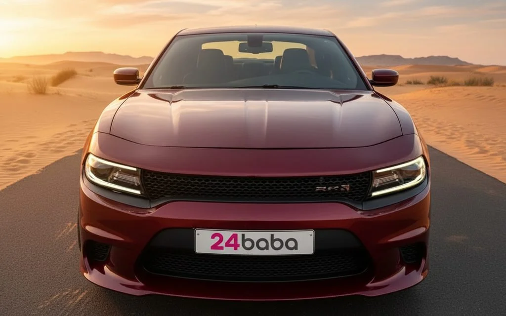 Dodge Charger 2020 Red front view with headlights