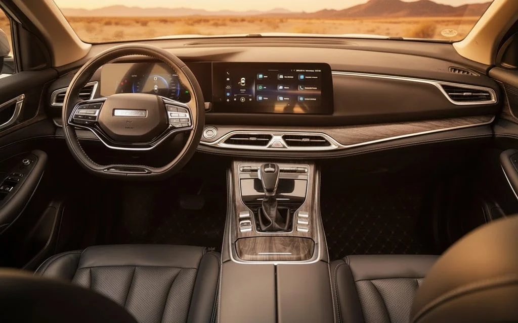 Dongfeng FengonIx5 2024 interior view showing trim – rental in Dubai