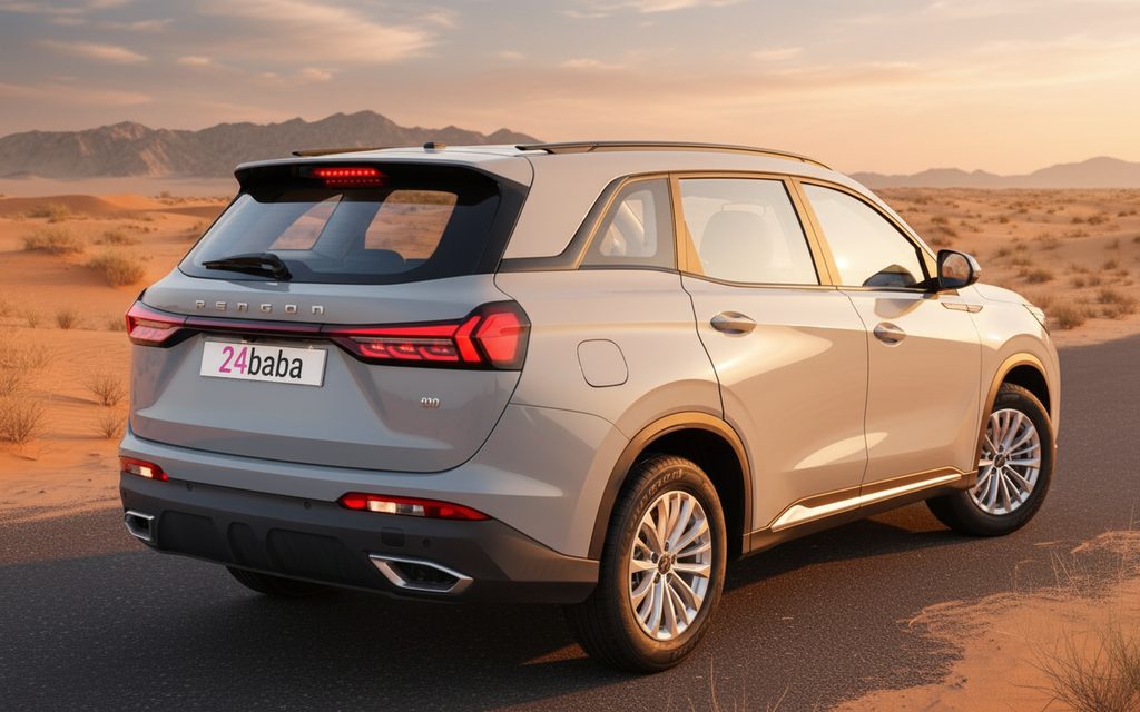 Dongfeng FengonIx5 2024 Grey rear view showing taillights – rental in Dubai