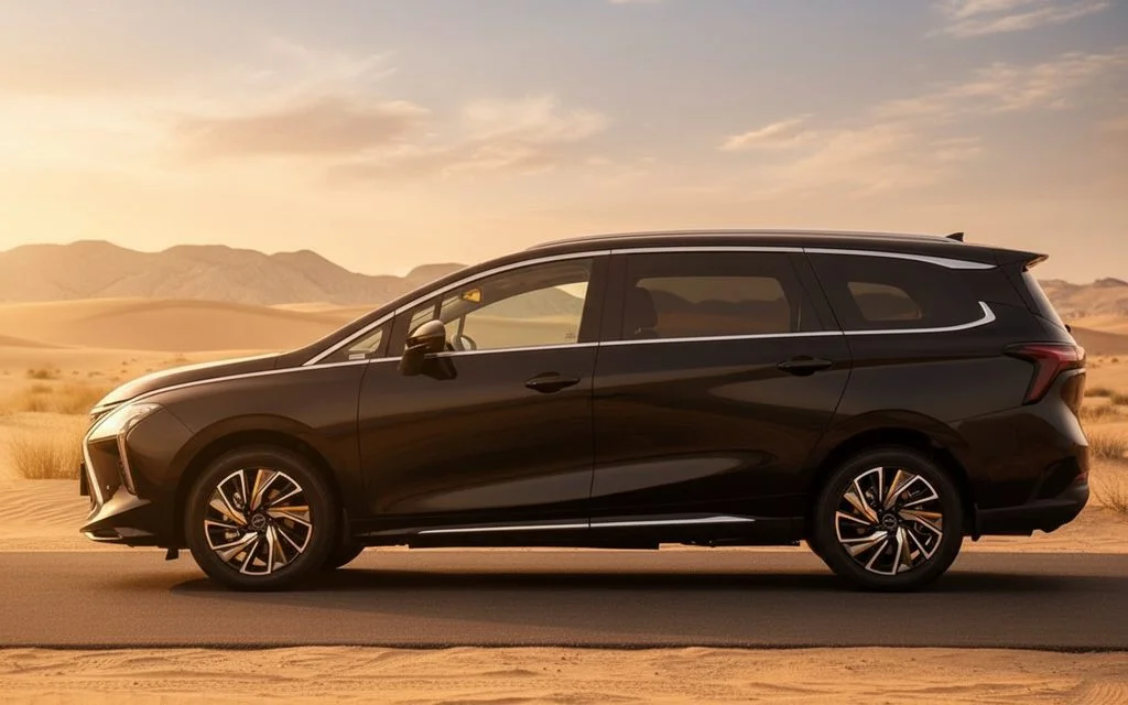 Dongfeng ForthingU TourV9 2024 Black side profile – rental in Dubai