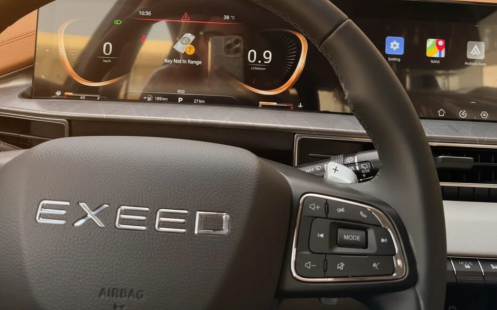 Exeed Lx 2024 interior view showing trim – rental in Dubai