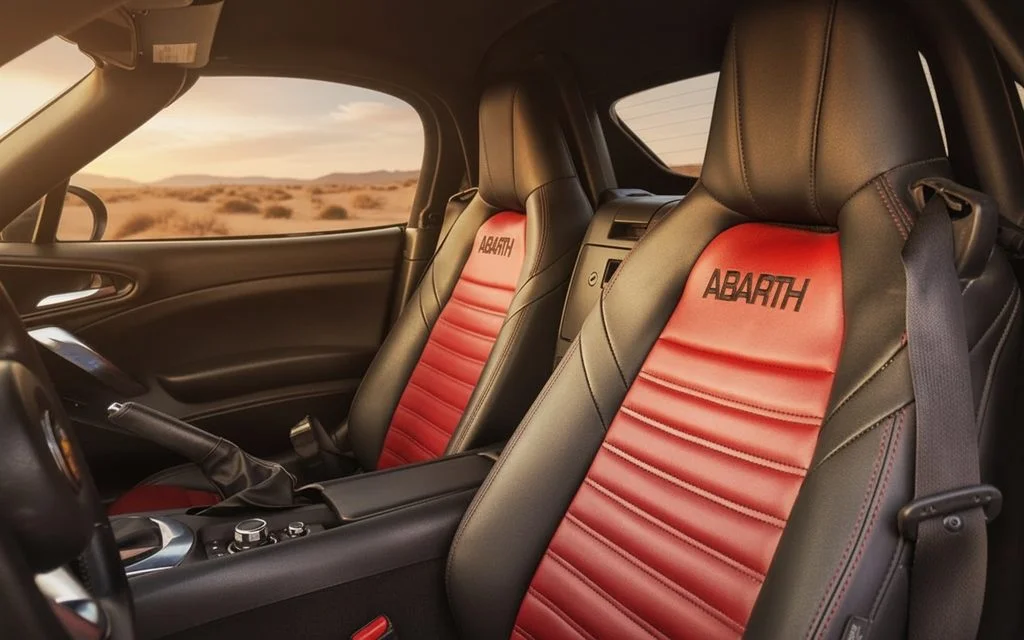 Fiat 124 2025 leather seats and cabin – rental in Dubai