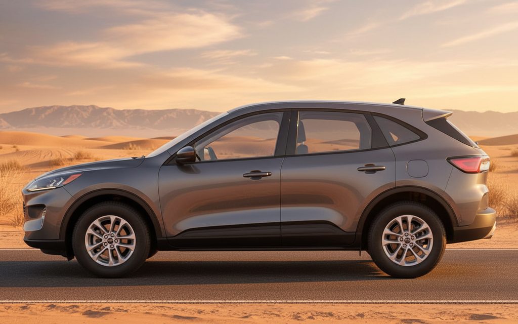 Ford Escape 2021 Grey side profile – rental in Dubai