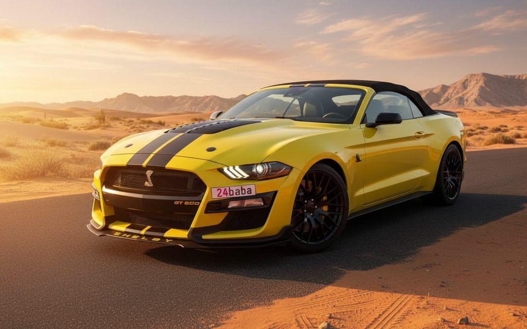 Ford Mustang 2021 Yellow cover image – rental in Dubai