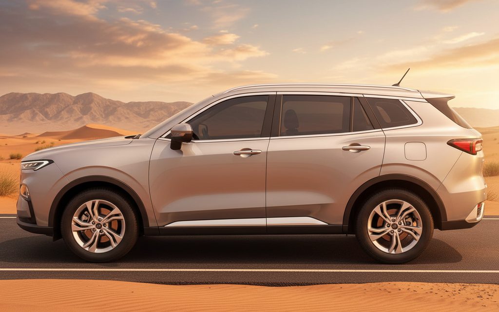 Ford Territory 2025 Grey side profile – rental in Dubai