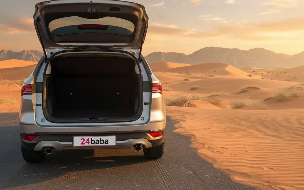 Ford Territory 2025 Grey rear view showing taillights – rental in Dubai