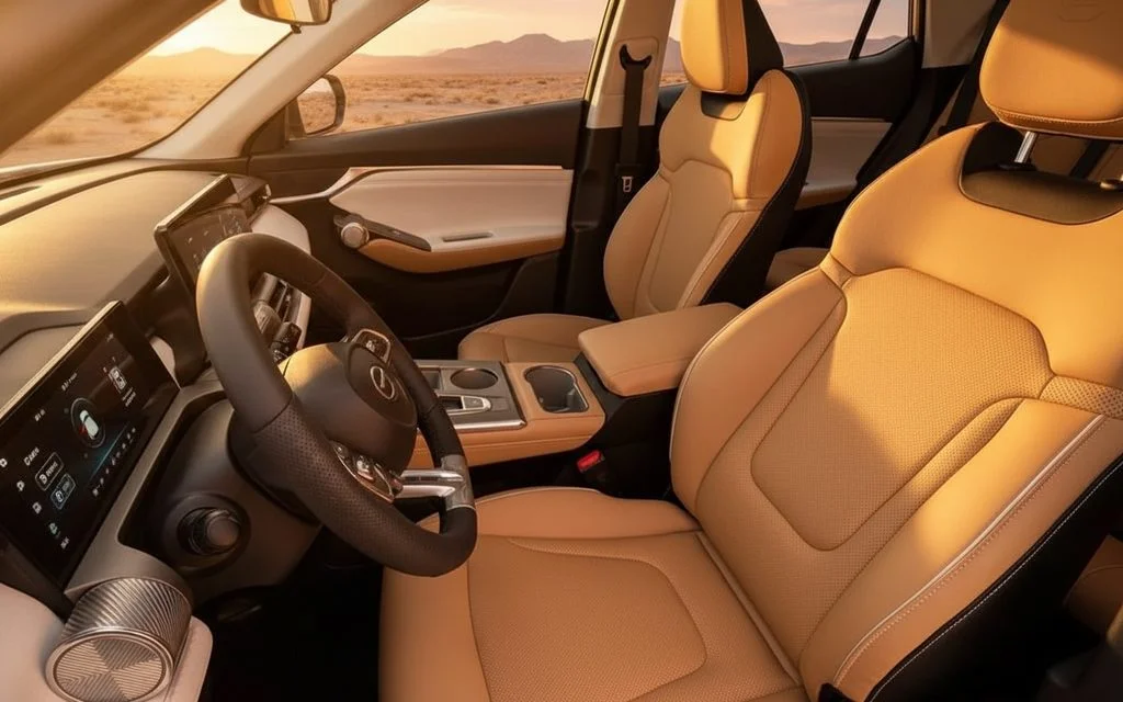 Gac Emkoo 2024 leather seats and cabin – rental in Dubai