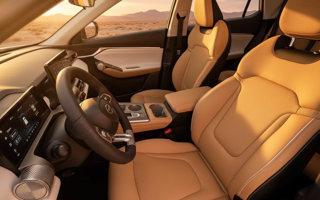 Gac Emkoo 2024 leather seats and cabin – rental in Dubai